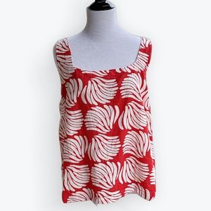 Linen Blend Tropical Sleeveless Cami Tank Perfect For a Lilo Bound ~ XXL